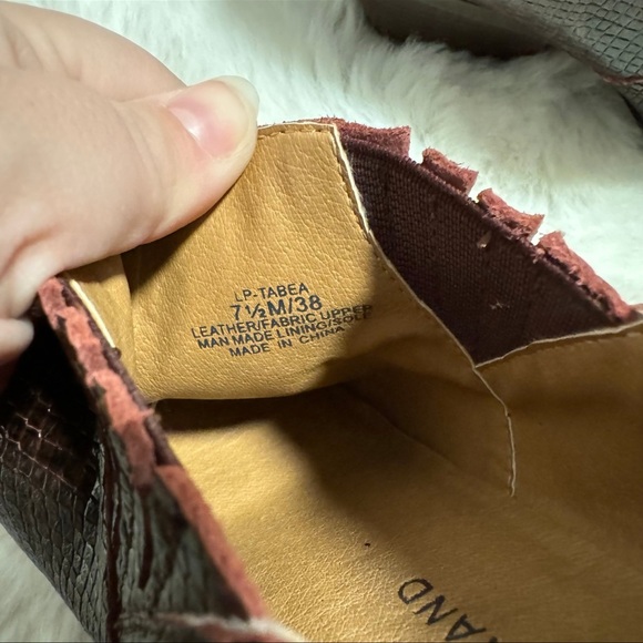 LUCKY BRAND Tabea Western Snake Leather Ankle Bootie Brown 7.5 - Picture 6 of 8